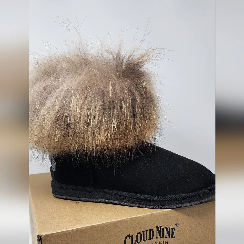 SHEEPSKIN WOMENS FUR LINED BOOT SZ. 9 - Picture 3 of 6